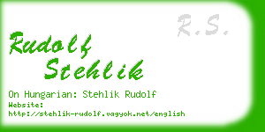 rudolf stehlik business card